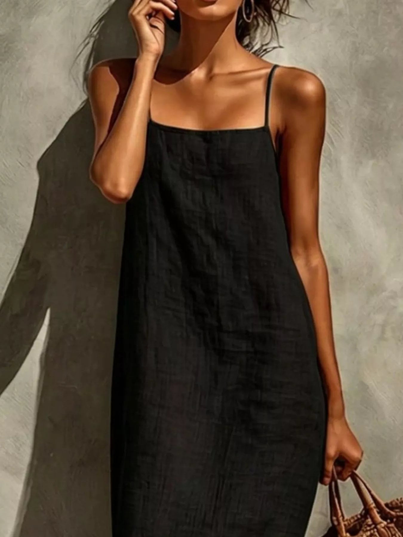Sleeveless Linen Casual Maxi Dress by Shopiebay