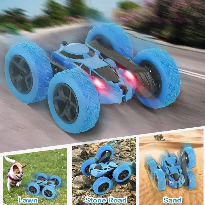 RC Remote Control Car – 4WD, 360° Flip Stunt, LED Lights, Ages 6+ by DailySale