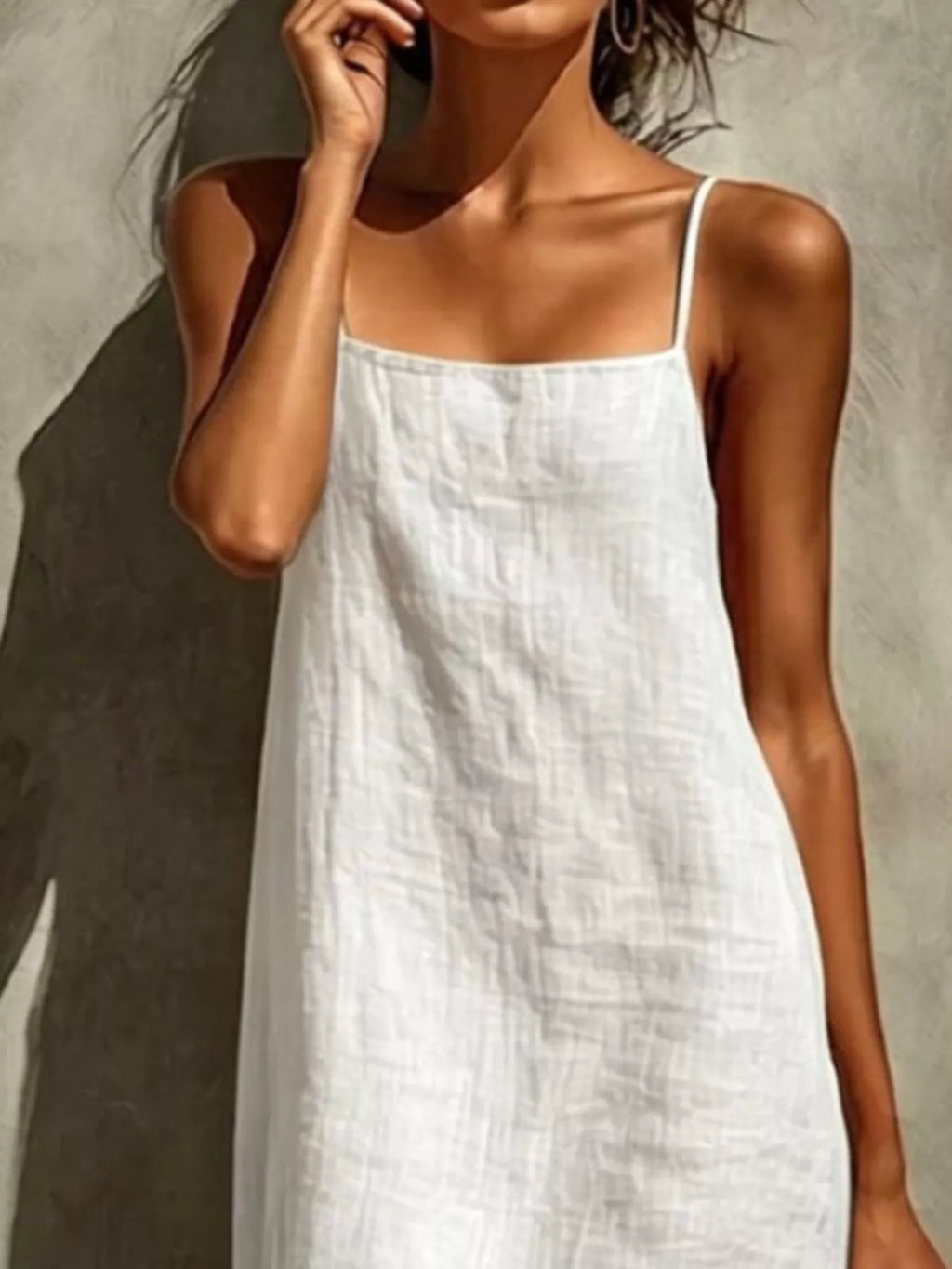 Sleeveless Linen Casual Maxi Dress by Shopiebay