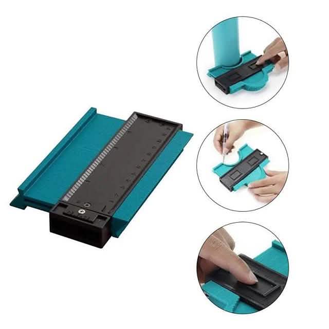 5" Contour Profile Gauge Tiling Laminate Tiles Edge Shaping Wood Measure Ruler by DailySale