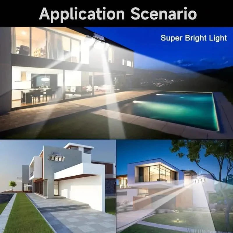 5 Heads Solar 300 LED Light Outdoor Motion Sensor Waterproof Wide-angle Illumination Wall Lamp by DailySale