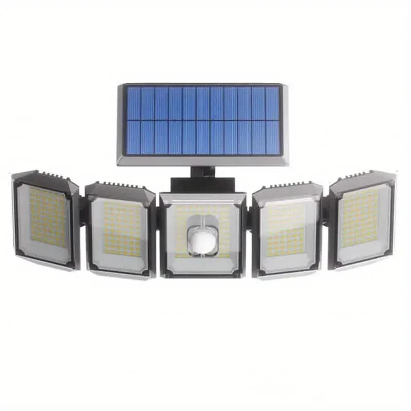 5 Heads Solar 300 LED Light Outdoor Motion Sensor Waterproof Wide-angle Illumination Wall Lamp by DailySale