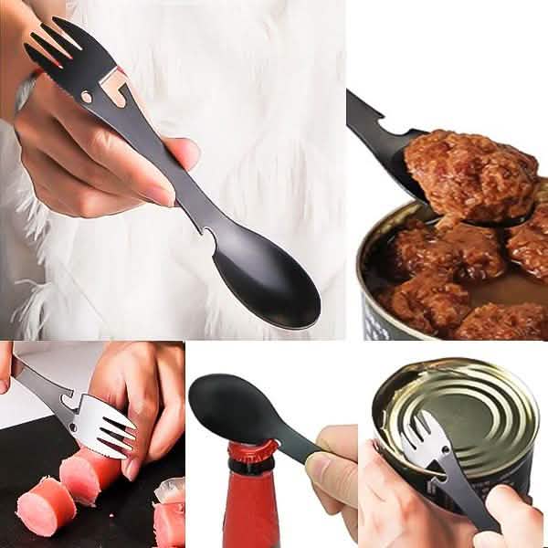 5-in-1 Multifunctional Stainless Steel Fork Knife Spoon Bottle Opener by DailySale