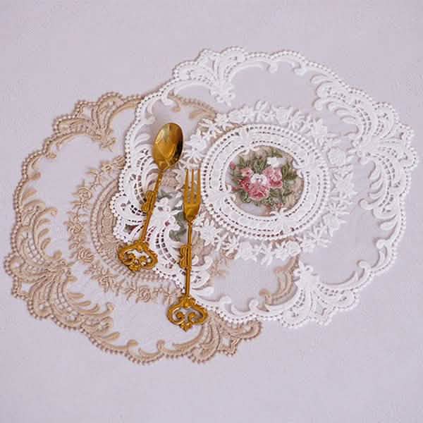5-Pack: 3 Styles Vintage Lace Embroidery Placemat by DailySale