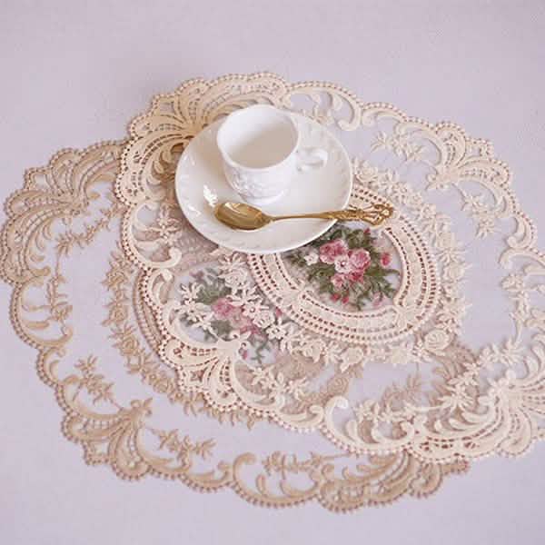5-Pack: 3 Styles Vintage Lace Embroidery Placemat by DailySale