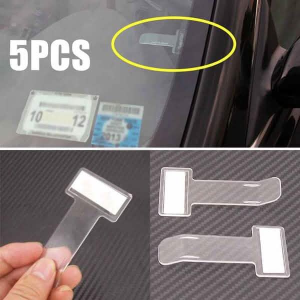 5-Pack: Car Vehicle Parking Ticket Permit Holder Clip Sticker by DailySale