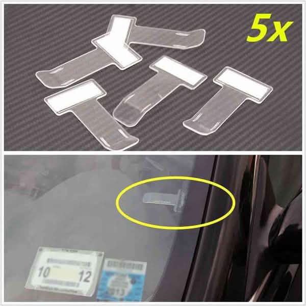 5-Pack: Car Vehicle Parking Ticket Permit Holder Clip Sticker by DailySale