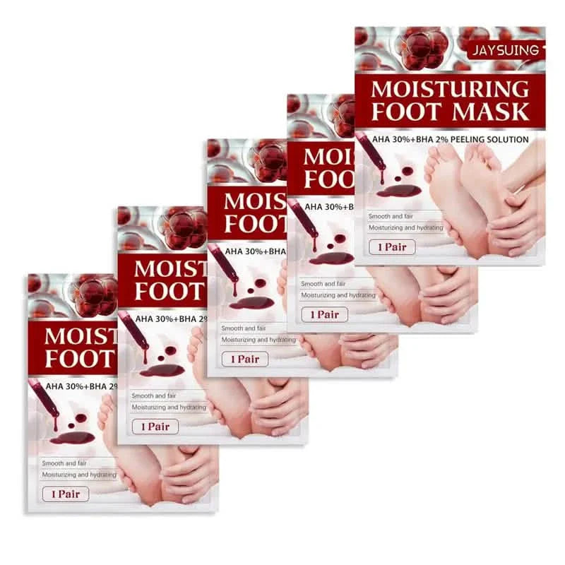 5-Pack: JAYSUING AHA 30% BHA 2% Peeling Solution Foot Mask by DailySale