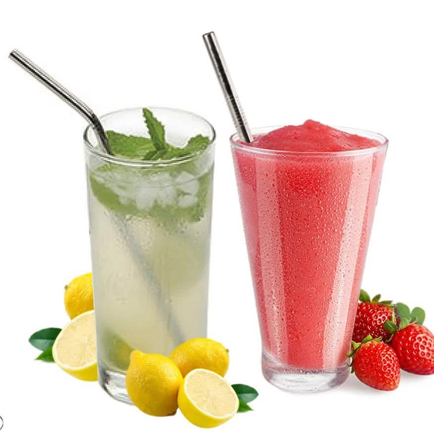 5-Pack: Stainless Steel Bend Or Straight Drinking Straws by DailySale