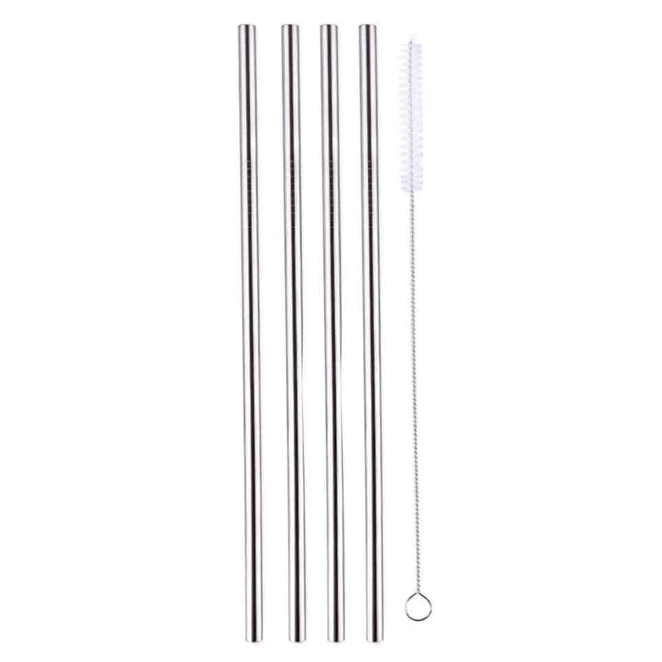 5-Pack: Stainless Steel Bend Or Straight Drinking Straws by DailySale