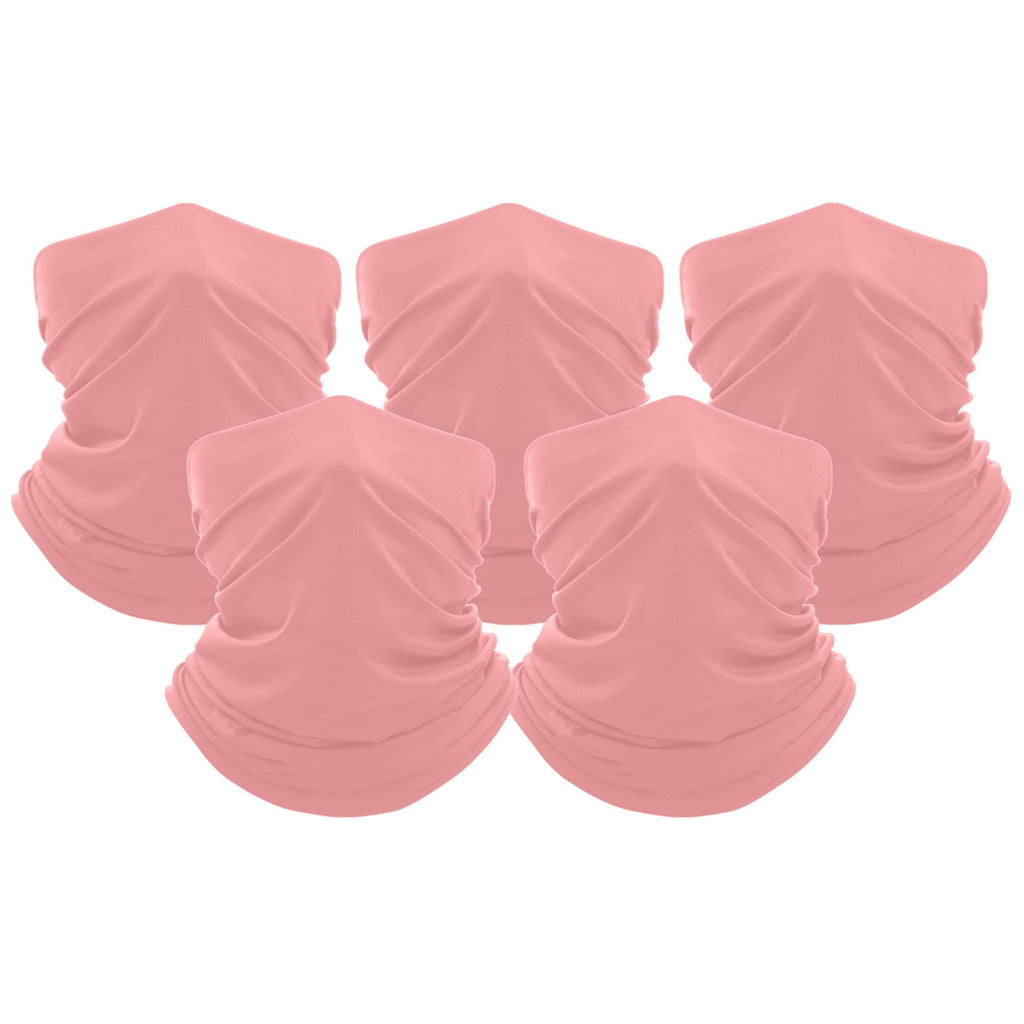5-Pack: Unisex Moisture Wicking Gaiter Face Neck Scarf Bandanna