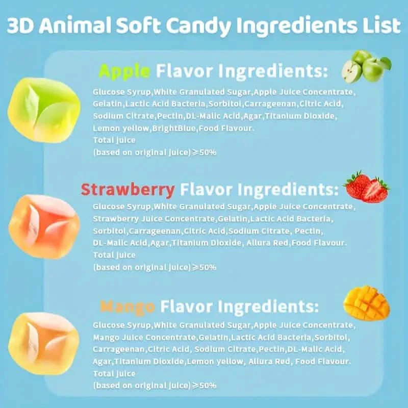 5-Packs: Fun Peeled Gummies - Mixed Styles, Different Flavors, Resealable Bags by DailySale