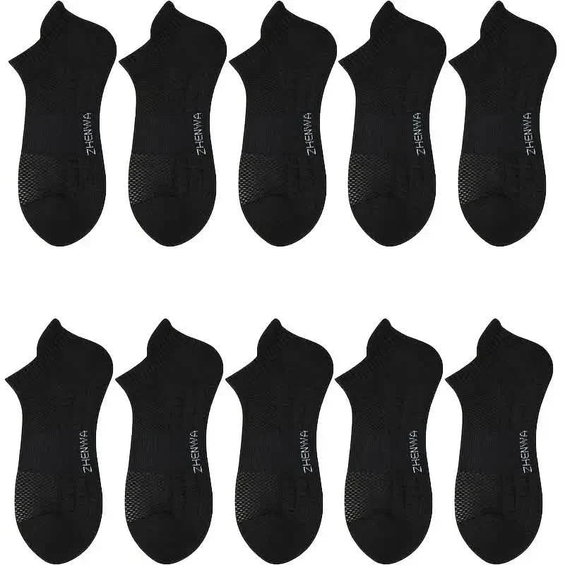 5-Pairs: Casual Ankle Boat Socks With Towel Bottom by DailySale