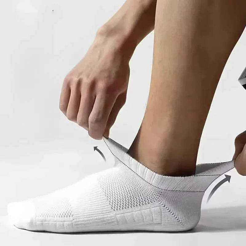 5-Pairs: Casual Ankle Boat Socks With Towel Bottom by DailySale