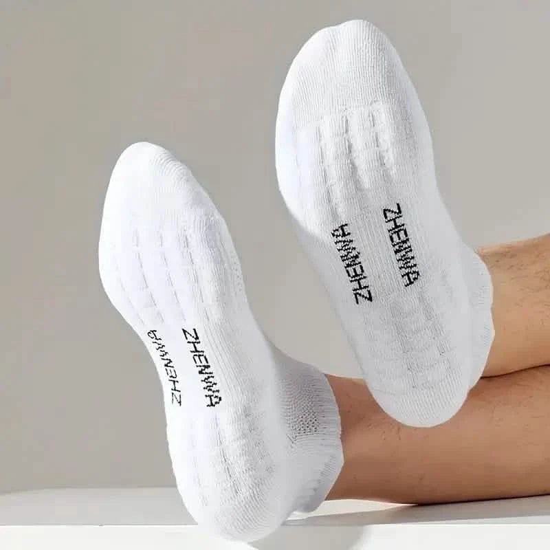 5-Pairs: Casual Ankle Boat Socks With Towel Bottom by DailySale