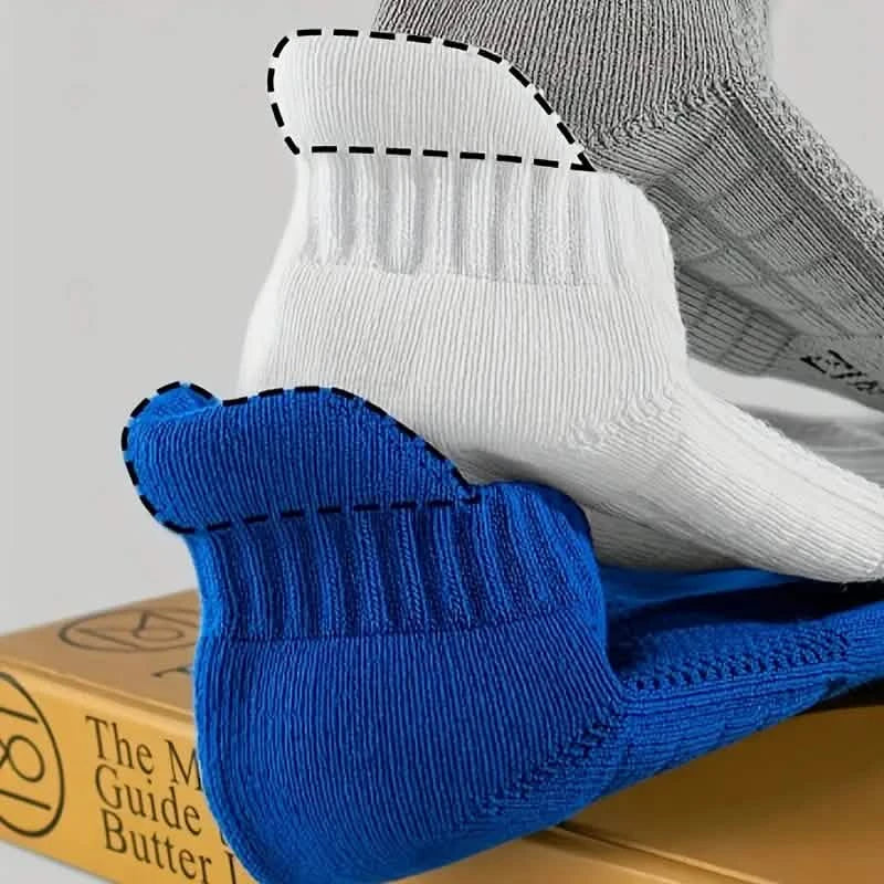 5-Pairs: Casual Ankle Boat Socks With Towel Bottom by DailySale
