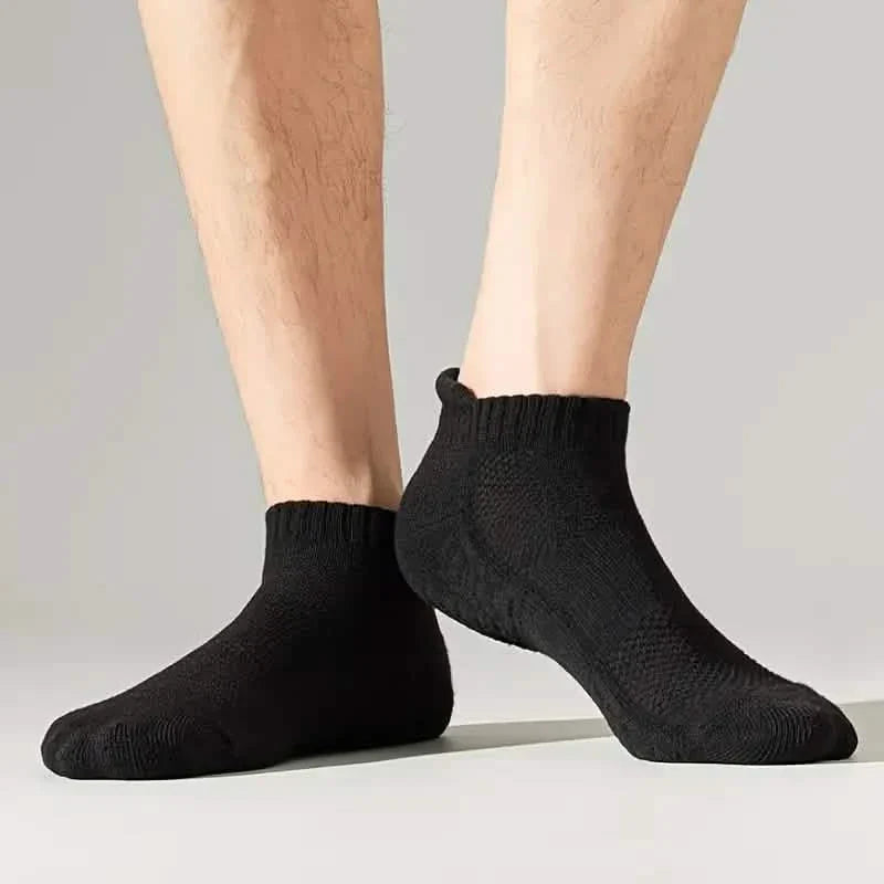 5-Pairs: Casual Ankle Boat Socks With Towel Bottom by DailySale