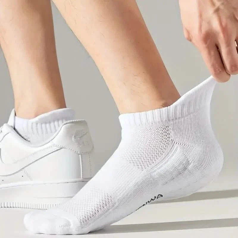 5-Pairs: Casual Ankle Boat Socks With Towel Bottom by DailySale