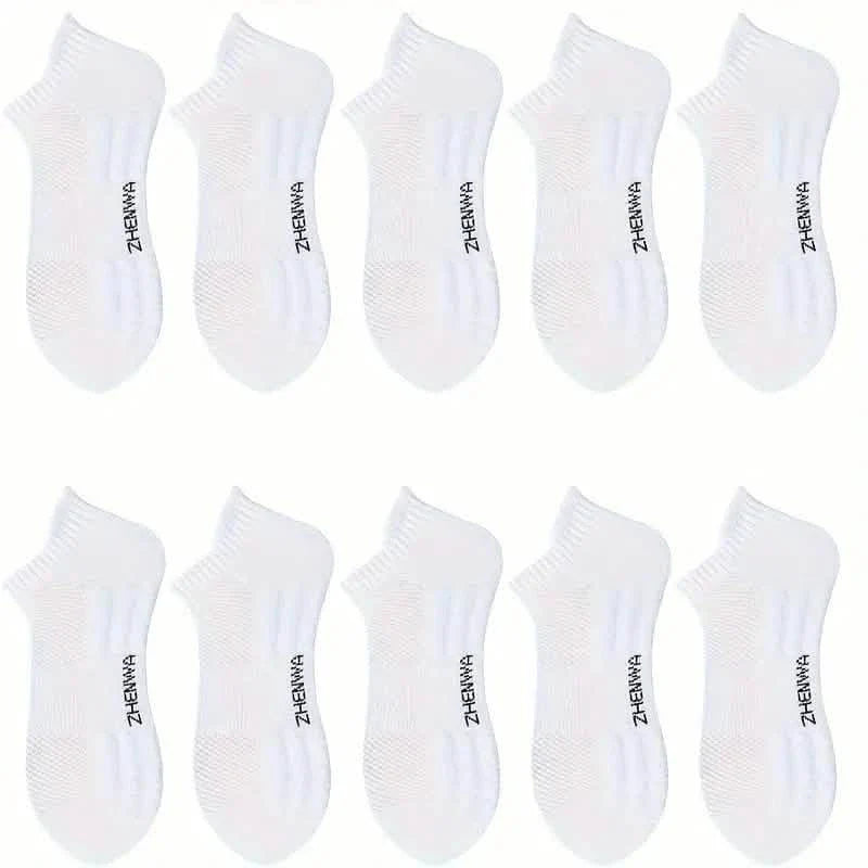 5-Pairs: Casual Ankle Boat Socks With Towel Bottom by DailySale