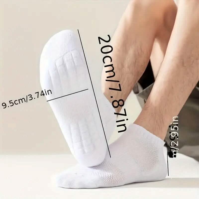 5-Pairs: Unisex Breathable Sports Ankle Socks by DailySale