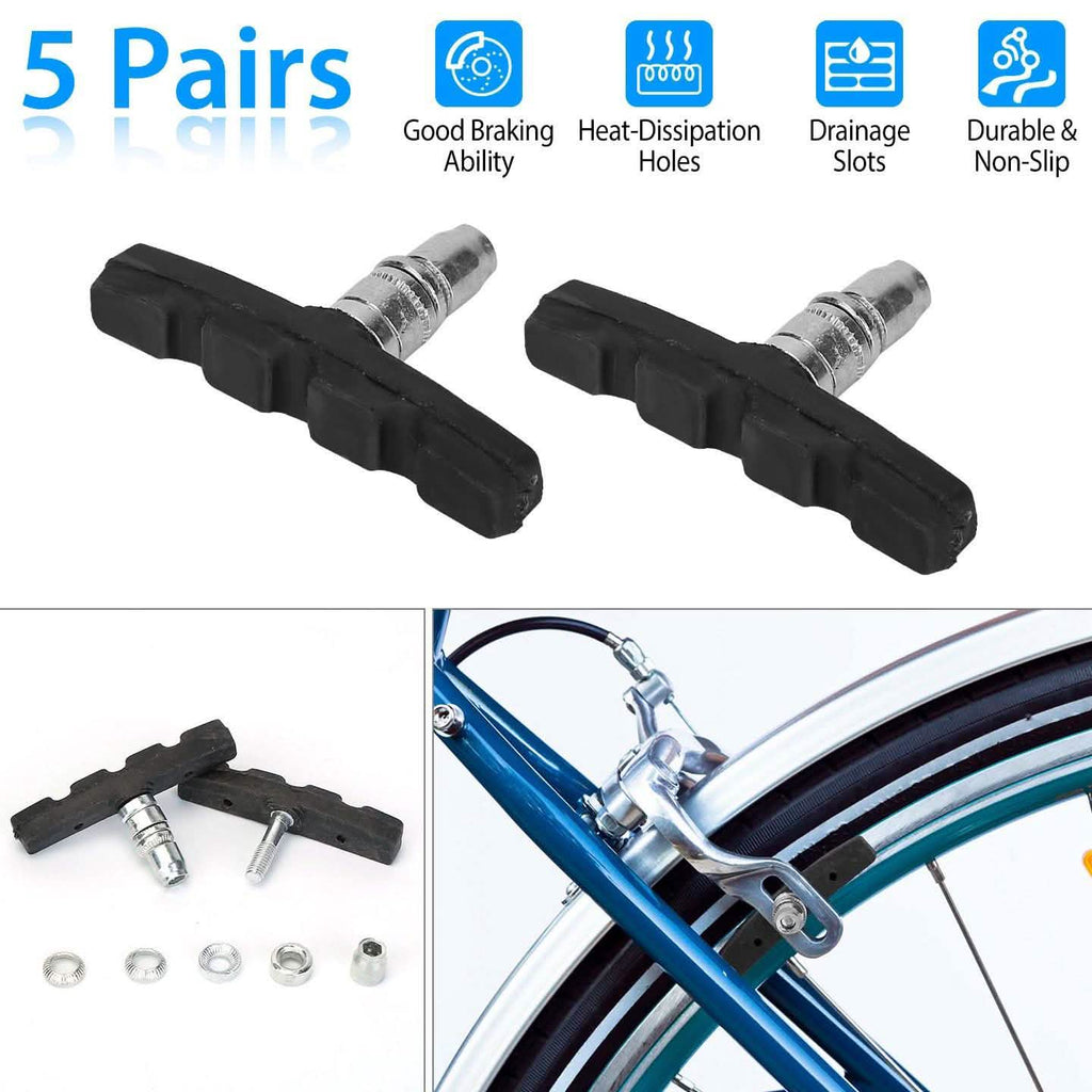 5-Pairs: V Bike Brake Pads by DailySale