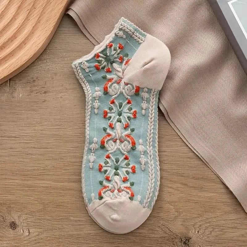 5-Pairs: Vintage Court Style Short Socks by DailySale