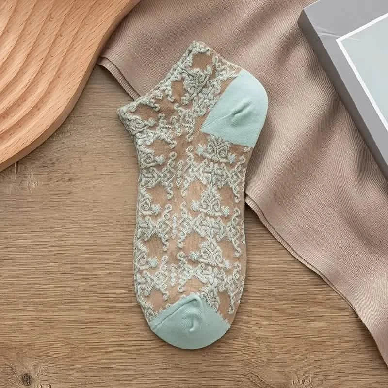 5-Pairs: Vintage Court Style Short Socks by DailySale