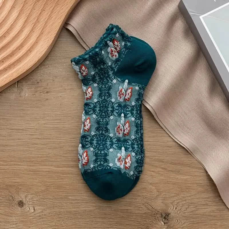 5-Pairs: Vintage Court Style Short Socks by DailySale