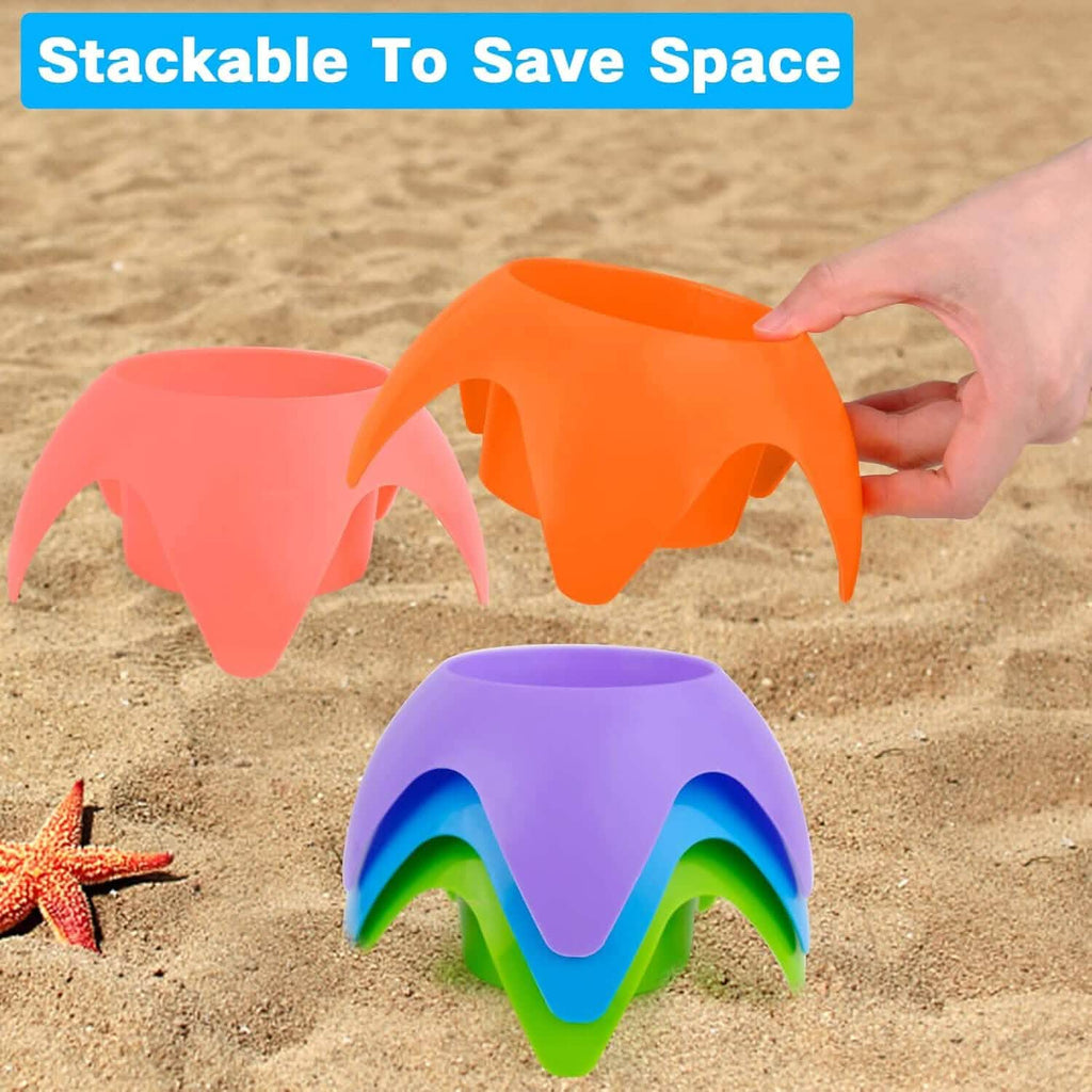 5-Piece: Seaside Plastic Beach Cup Holder by DailySale