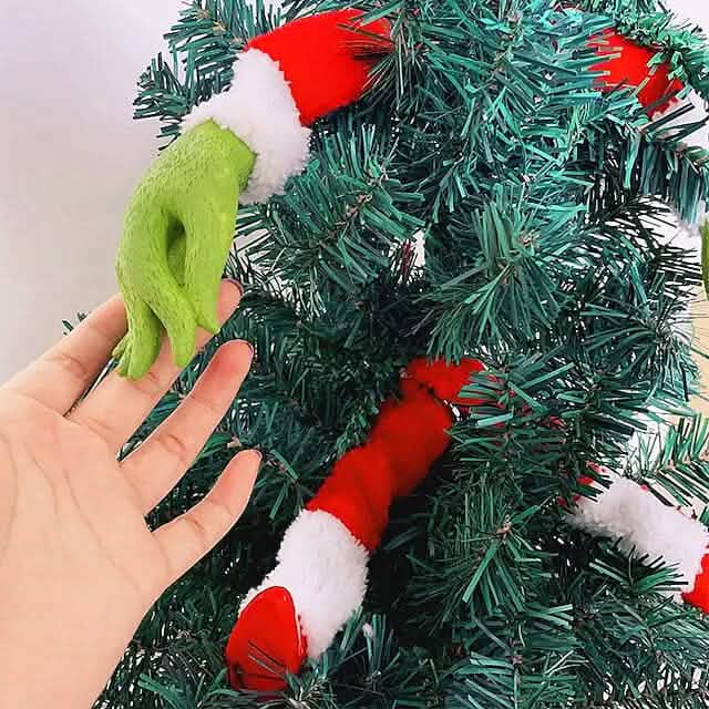 5-Piece Set: Grinch Christmas Tree Decorations, Elf Head, Christmas Tree Arms and Legs by DailySale