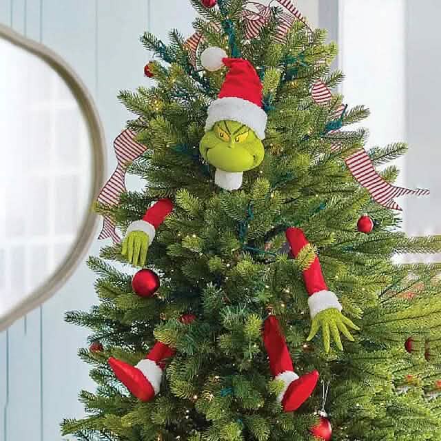 5-Piece Set: Grinch Christmas Tree Decorations, Elf Head, Christmas Tree Arms and Legs by DailySale