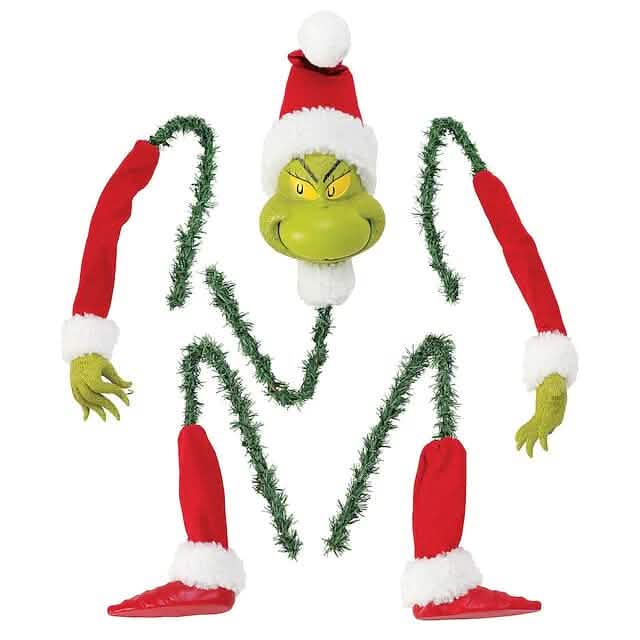 5-Piece Set: Grinch Christmas Tree Decorations, Elf Head, Christmas Tree Arms and Legs by DailySale