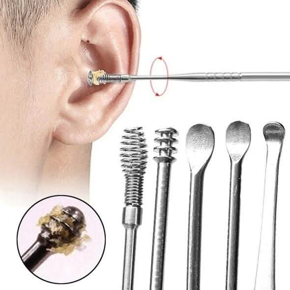 5-Piece: Stainless Steel Earpick Set by DailySale