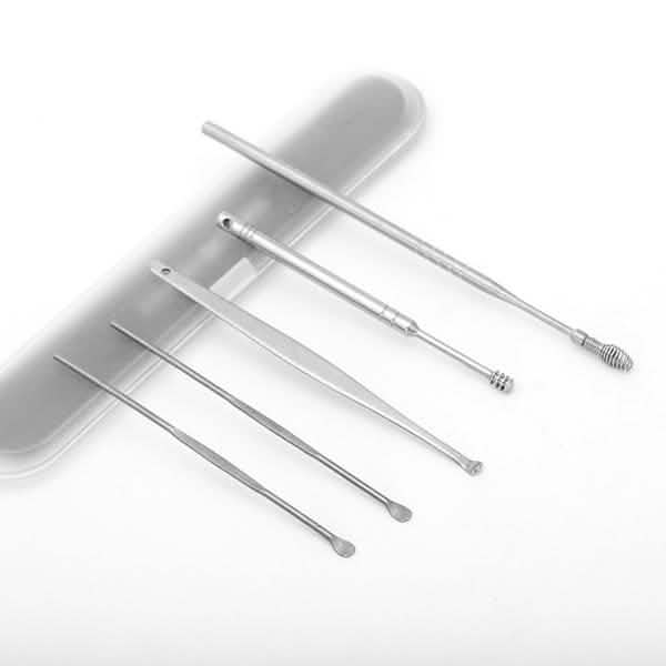 5-Piece: Stainless Steel Earpick Set by DailySale