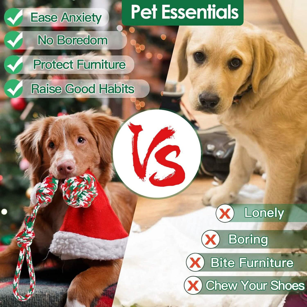 5-Pieces: Christmas Dog Rope Chew Toys by DailySale