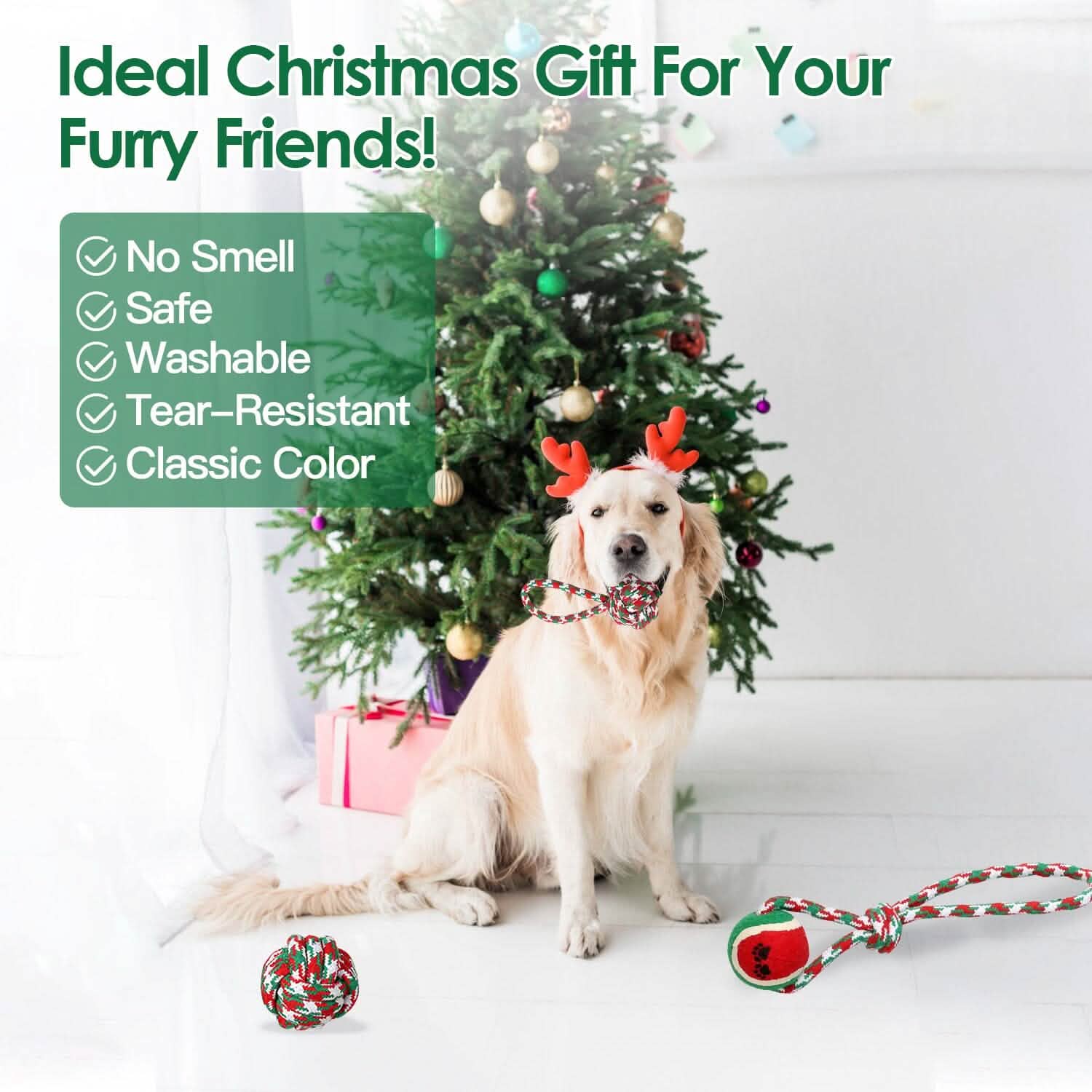 5-Pieces: Christmas Dog Rope Chew Toys by DailySale
