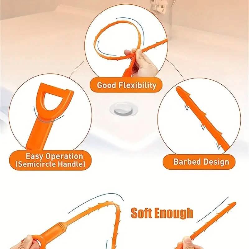 5-Pieces: Drain Clog Remover Tool by DailySale