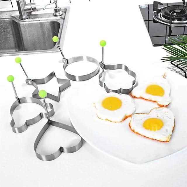 5-Pieces Set: Fried Egg Mold Pancake Rings Shaped by DailySale