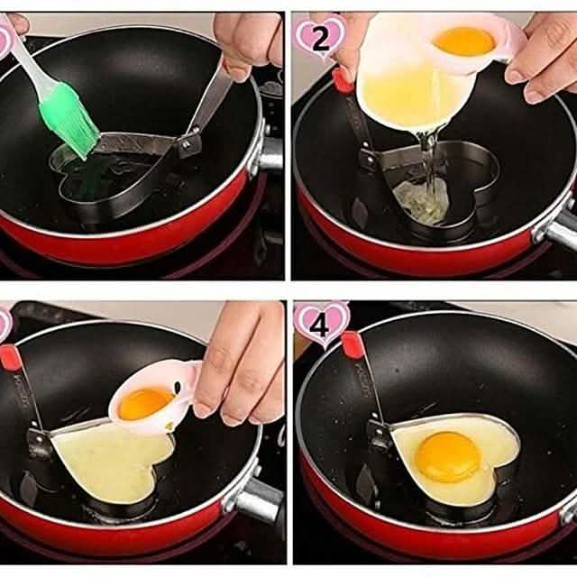 5-Pieces Set: Fried Egg Mold Pancake Rings Shaped by DailySale