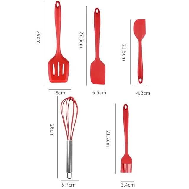 5-Pieces: Silicone Cooking Utensils Sets by DailySale