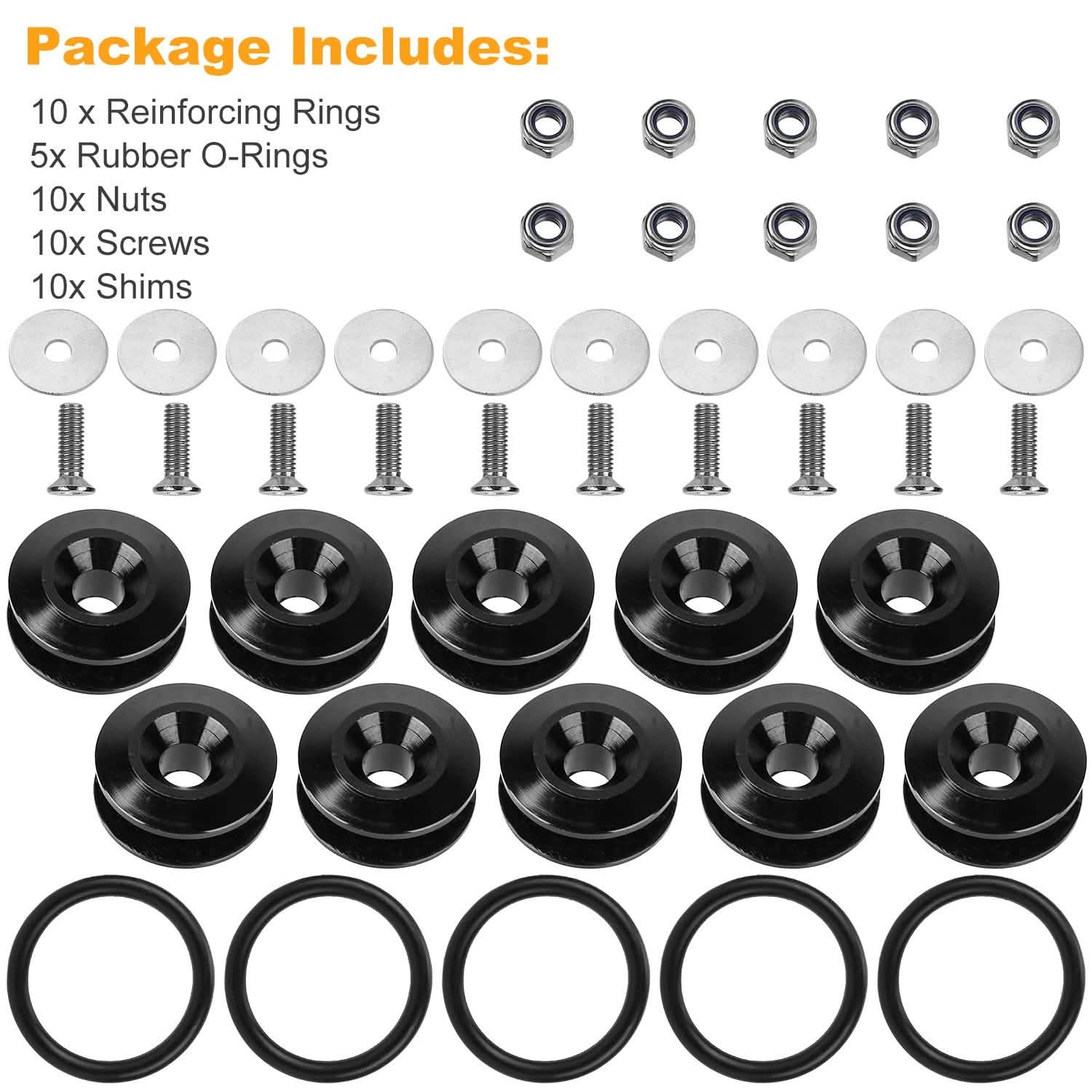 5-Set: Car Quick Release Bumper Fasteners by DailySale