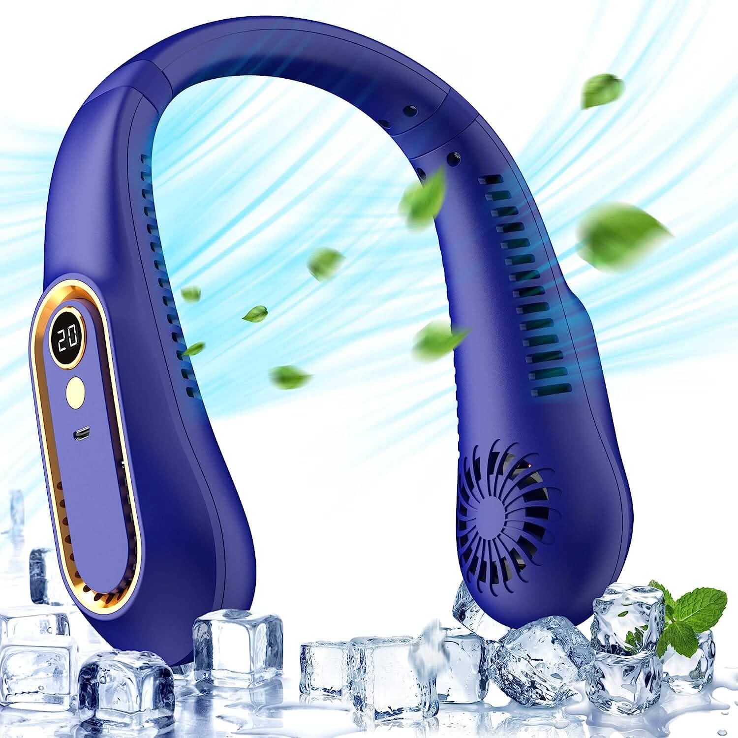 5 Speeds Adjustable USB Rechargeable Battery Powered Personal Neck Fan by DailySale