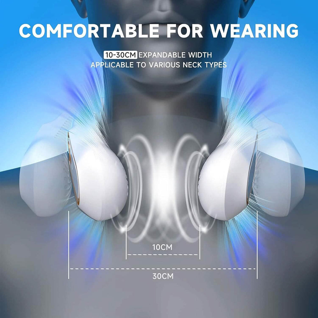 5 Speeds Adjustable USB Rechargeable Battery Powered Personal Neck Fan by DailySale