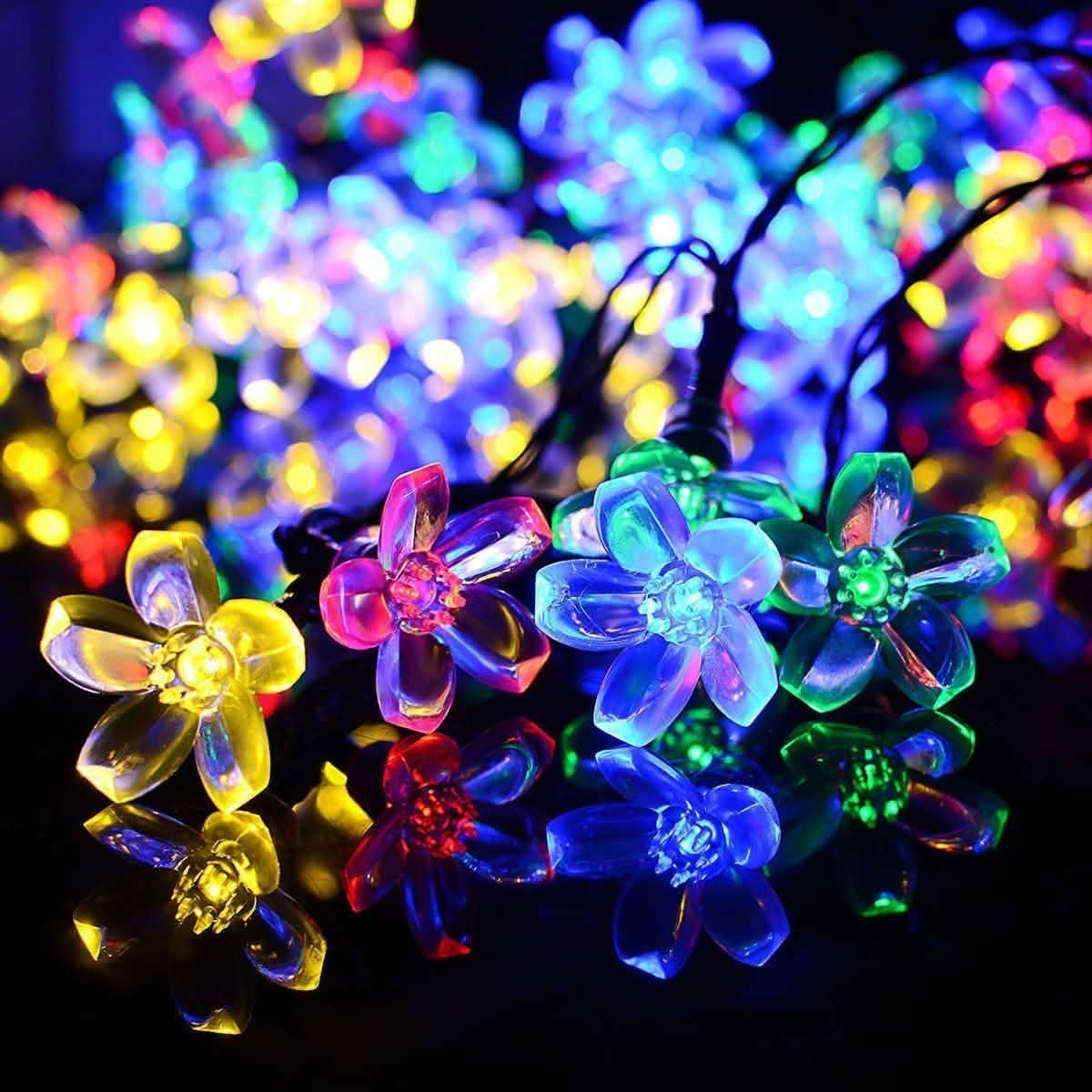 50 LED Fairy Flower Blossom Solar String Lights by DailySale