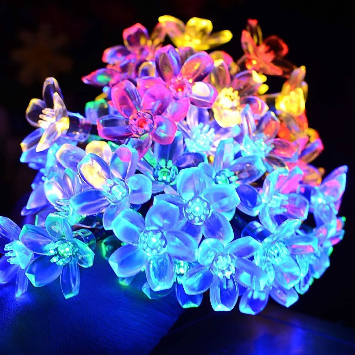 50 LED Fairy Flower Blossom Solar String Lights by DailySale