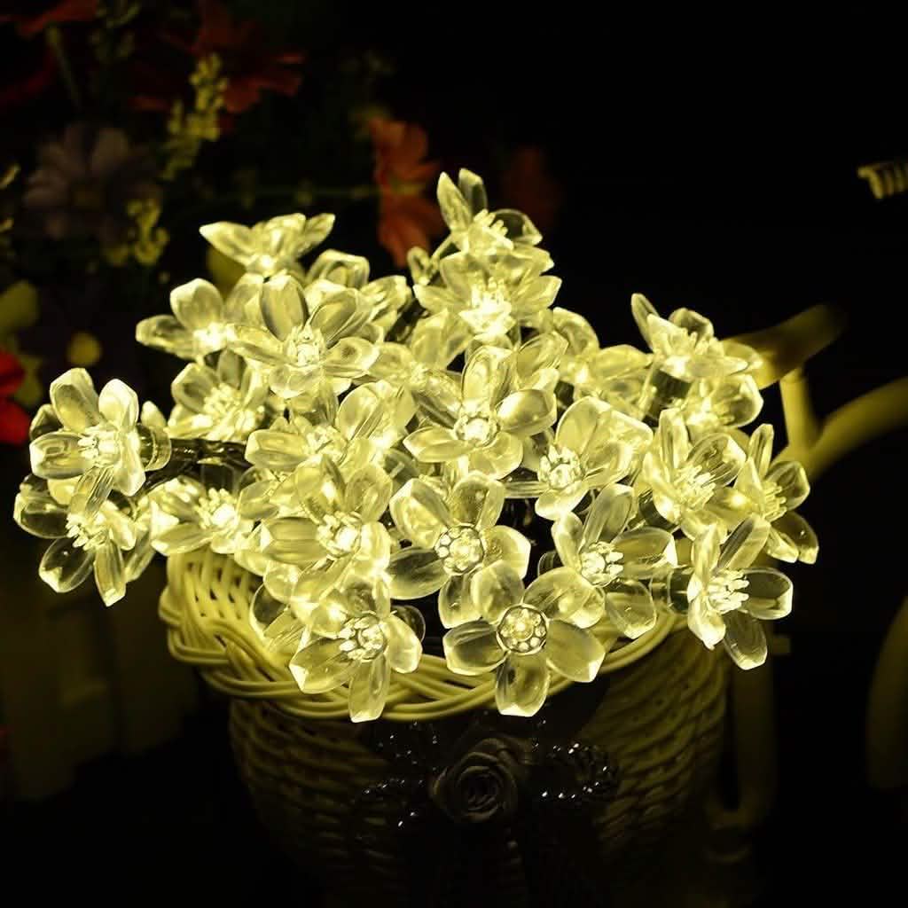 50 LED Fairy Flower Blossom Solar String Lights by DailySale