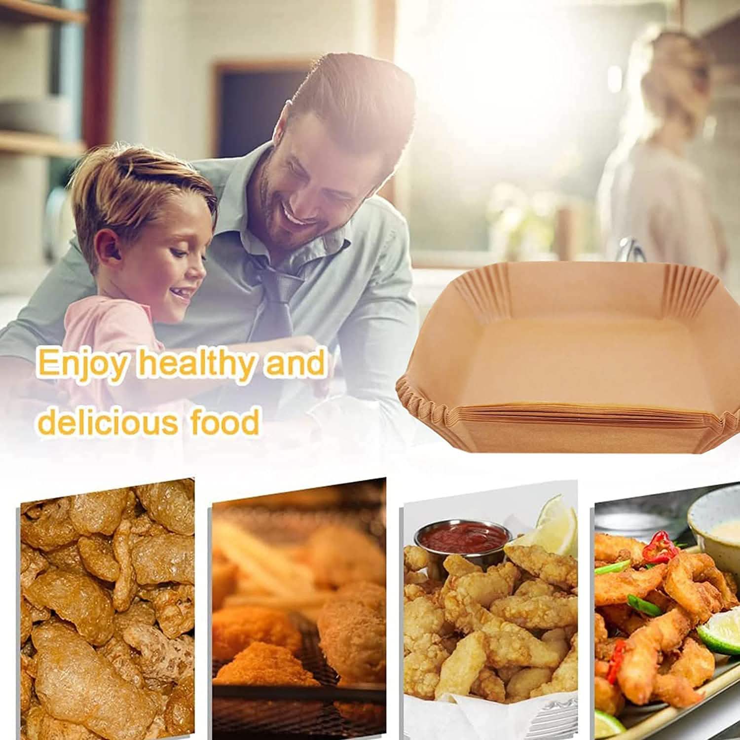 50-Pieces: Air Fryer Disposable Paper Liners by DailySale