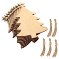 50-Pieces: Wooden Mini Christmas Tree Small Pendant by DailySale