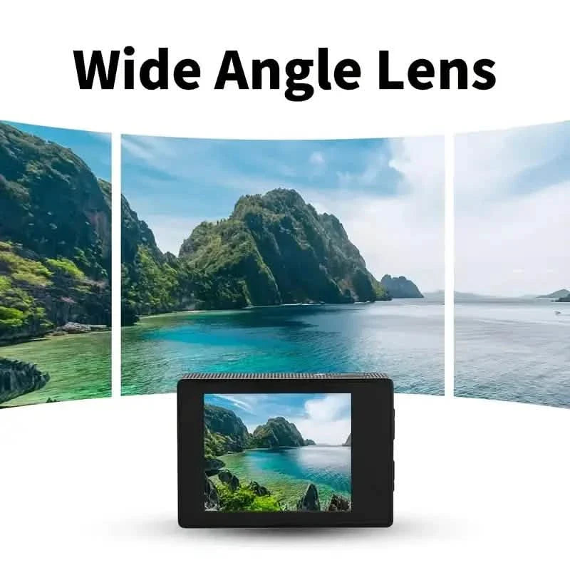 Ultra HD 1080P Action Camera – 140° Wide Angle, Fisheye Lens, LCD Display by DailySale
