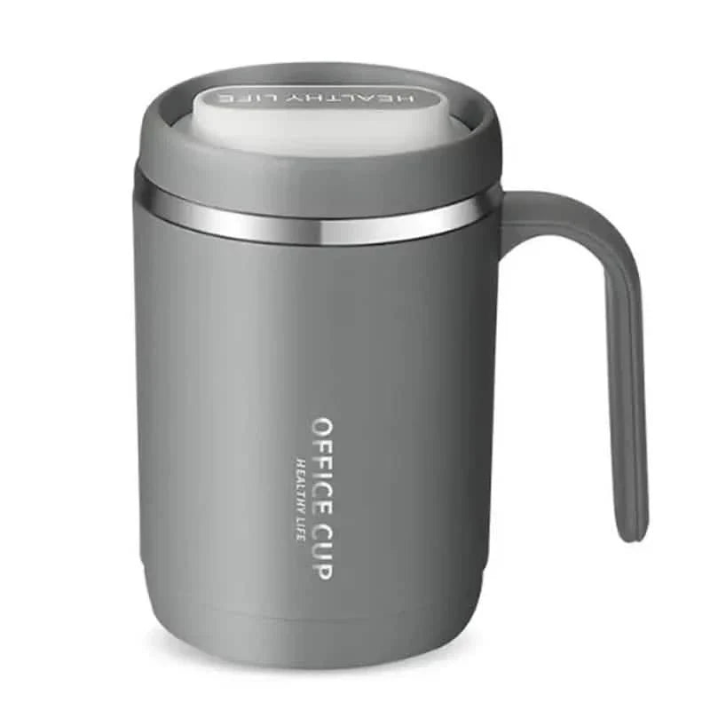 500ml Water Cup with Cover Sealing Silicone Ring Double-layer Leak-proof Drink Water Handle Stainless Coffee Insulated Cup by DailySale